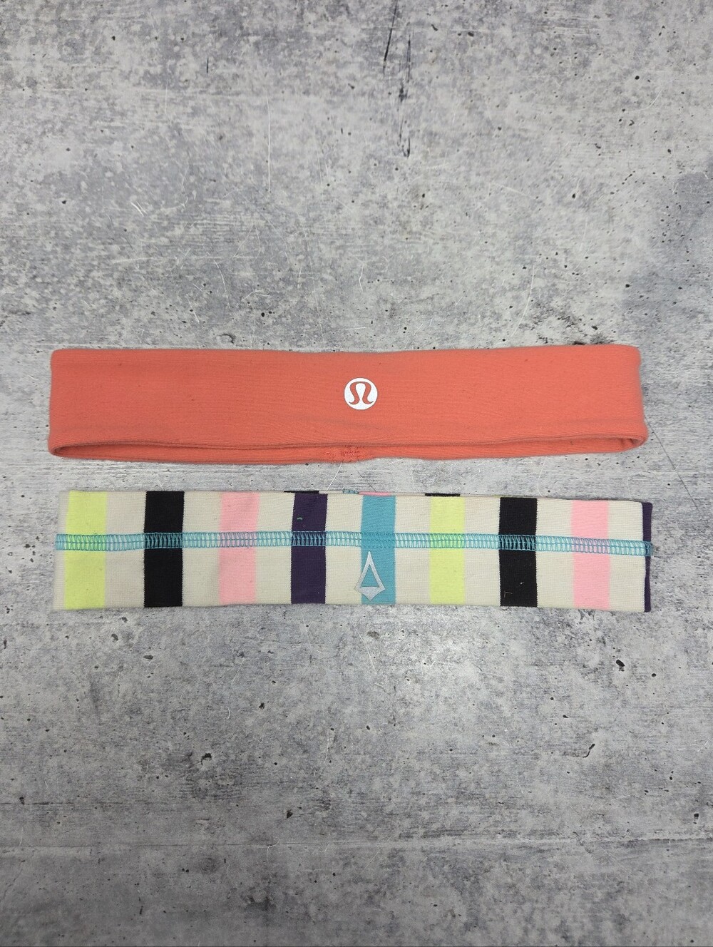 Lululemon & Ivivva Girls Headbands Coral Stripe